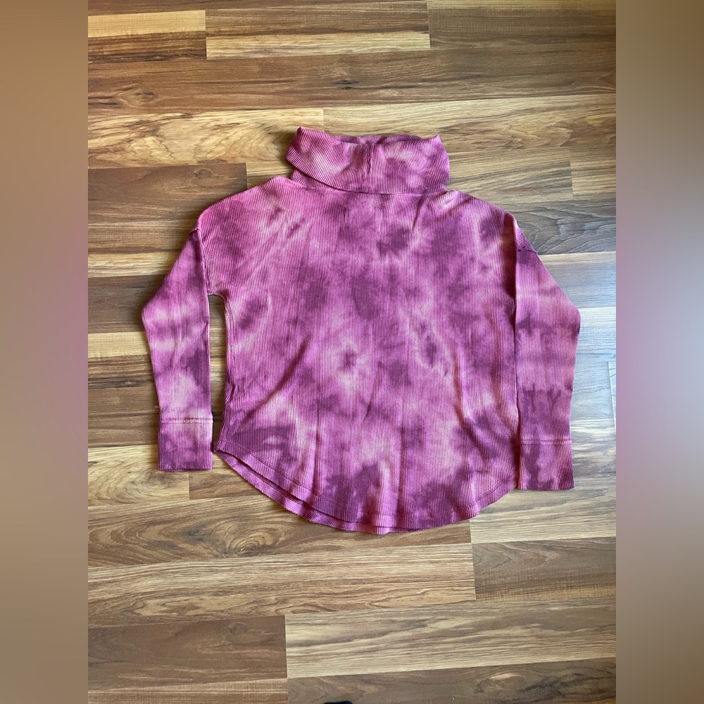 Maeve by Anthropologie Pink Waffle Knit Turtleneck Top Size Medium - Picture 6 of 6